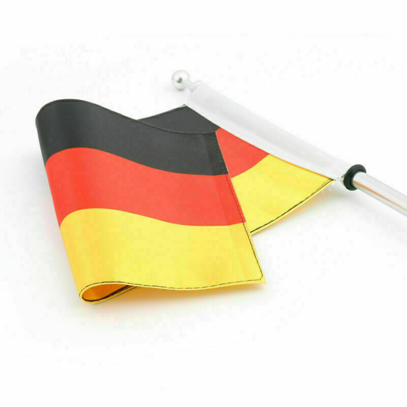 Univesal Luggage Rack Vertical Flag Pole & Germany Flag For Softail Iron 883