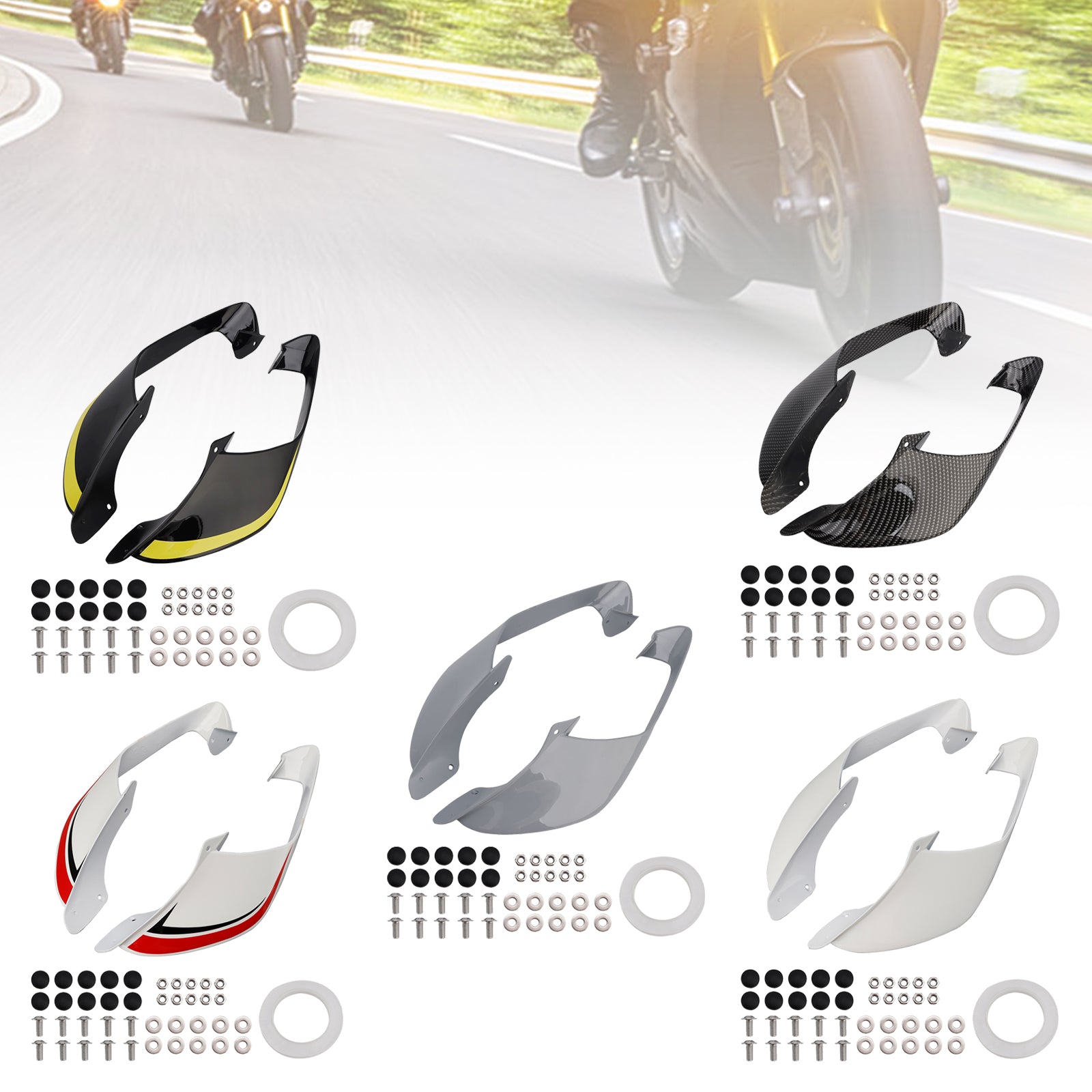 2021-2024 Yamaha YZF R1 R1M Voorzijde Winglets Vleugels Spoiler Kuip