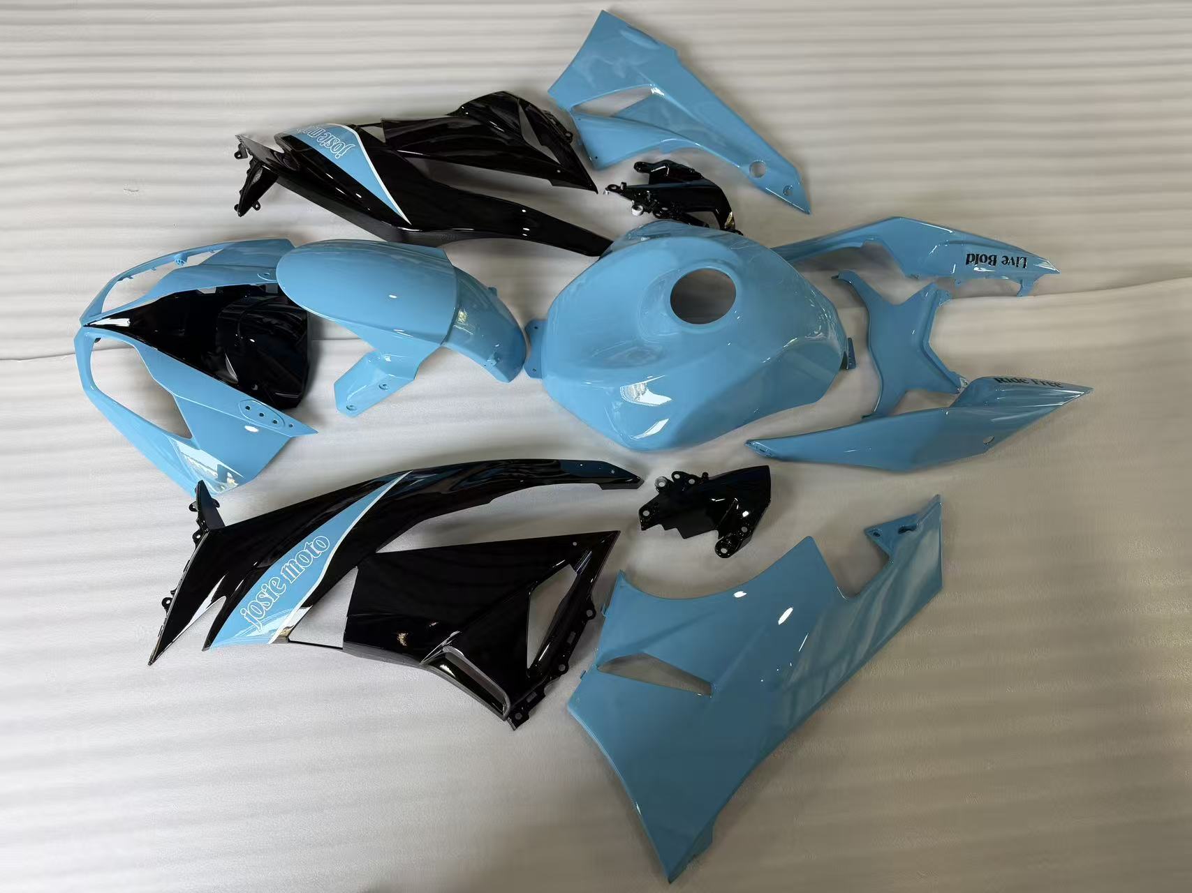 Amotopart Kawasaki 2009-2012 ZX6R 636 Blue Fairing Kit