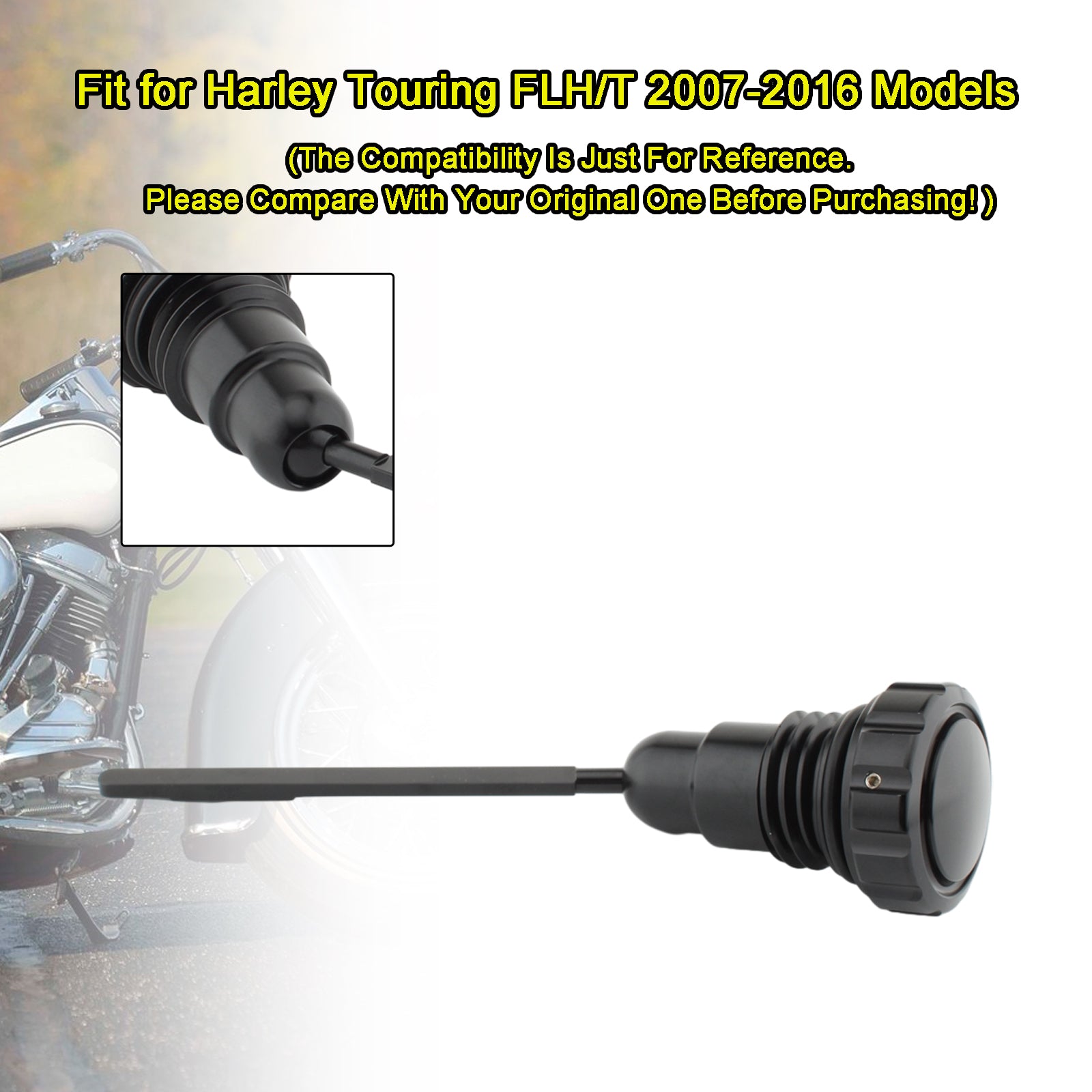 07-16 Harley Touring FLH/T Models Oil Dipstick Tank Cap Plug