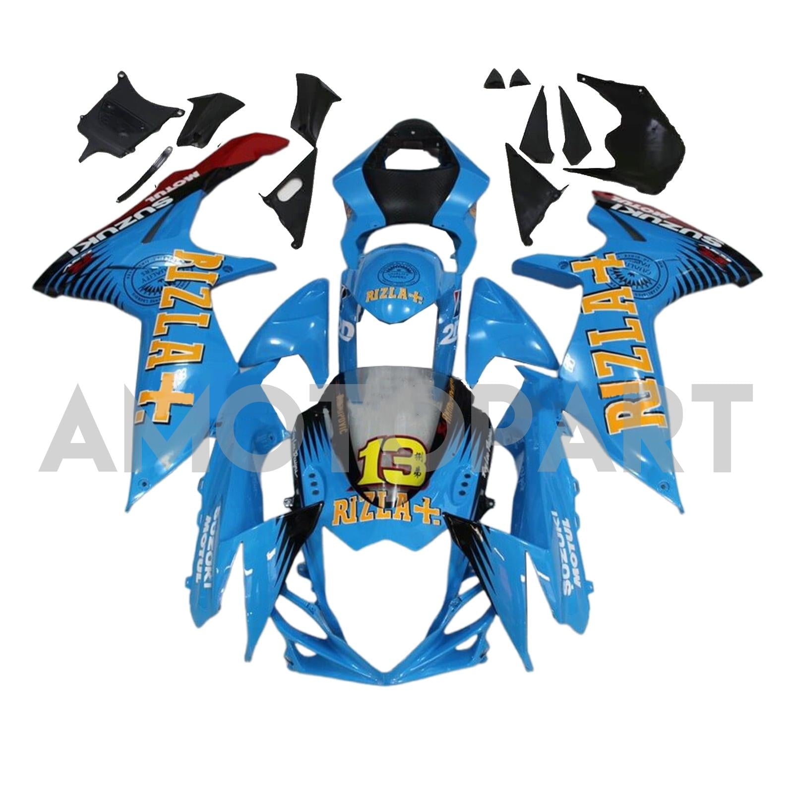 Amotopart 2011-2025 Suzuki GSXR 600/750 Fairing Kit Collection One