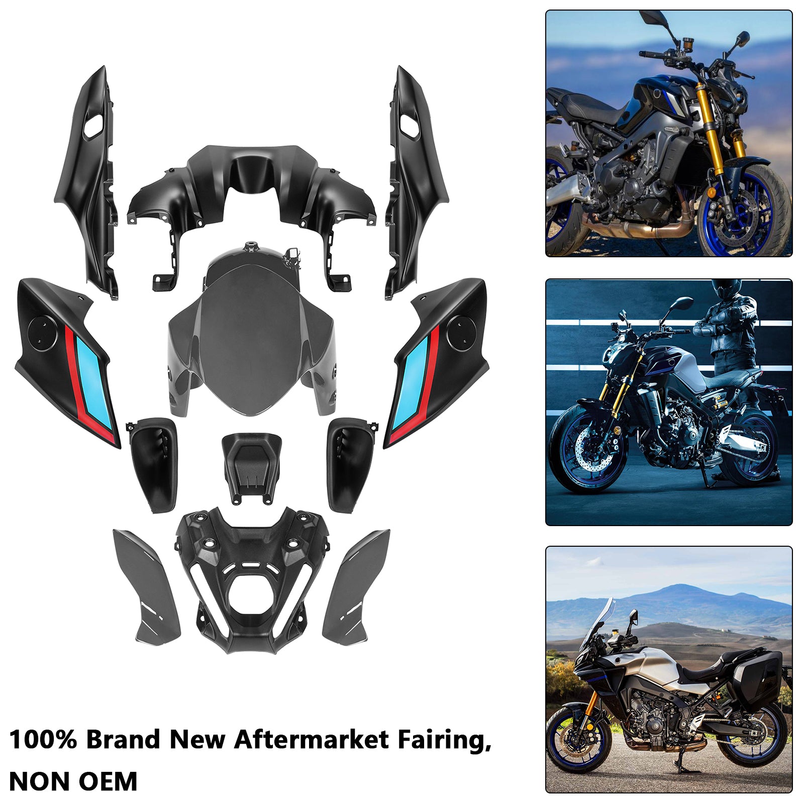 Amotopart 2021-2023 Yamaha MT 09 Fairing Kit