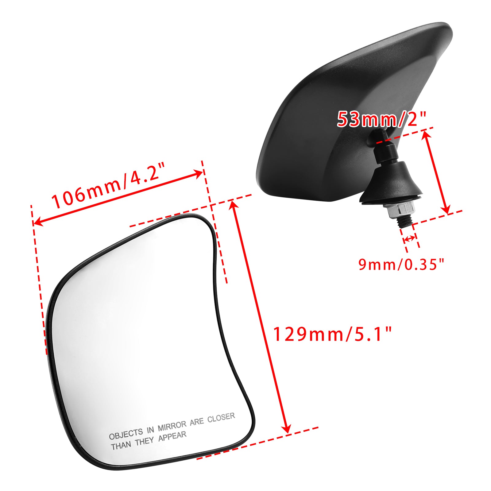 Touring CVO Street Glide FLHXSE 2023-2024 Black Fairing Mount Mirrors