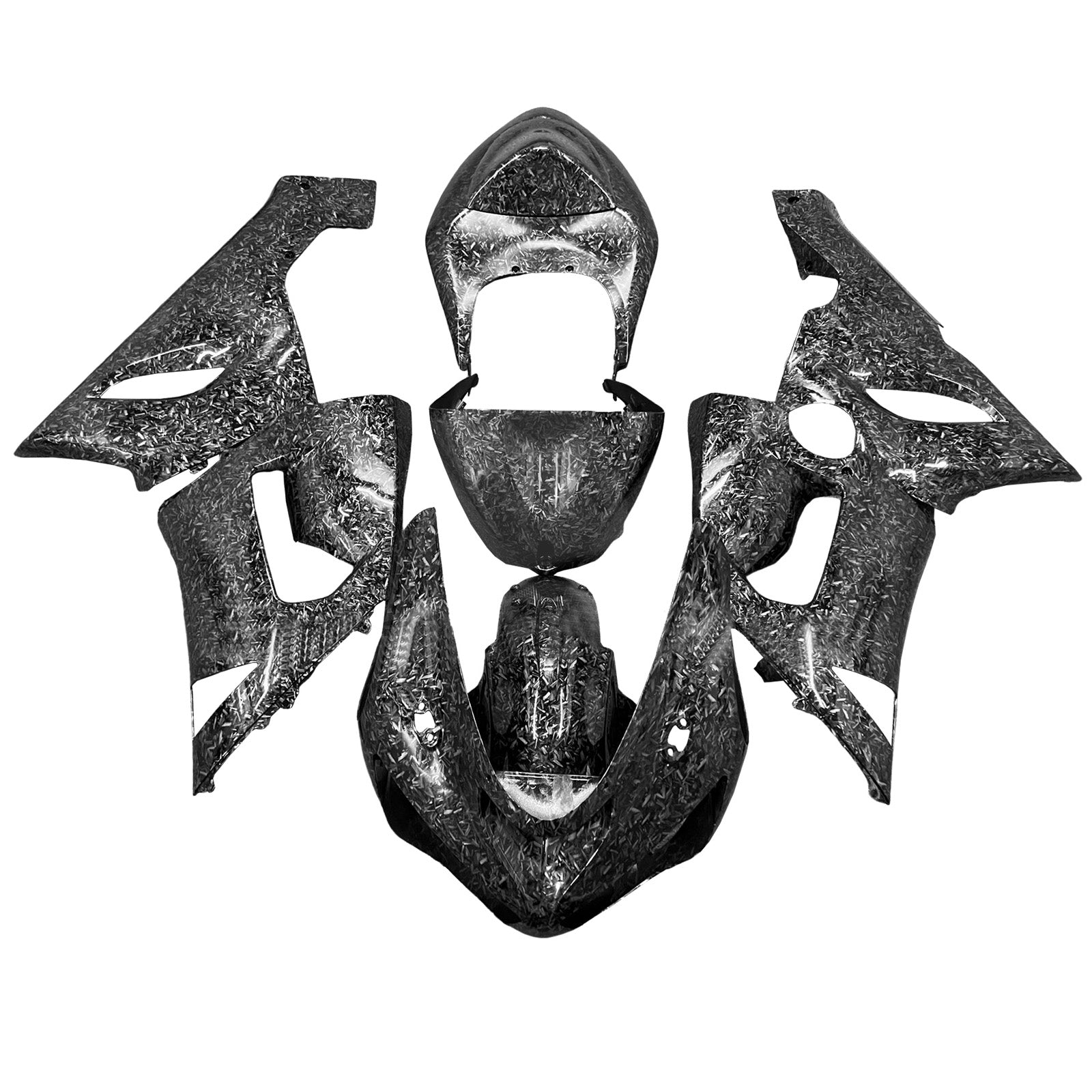 Amotopart 2005-2006 Kawasaki ZX6R 636 Geschmiedetes Kohlefaser-Musterverkleidungskit