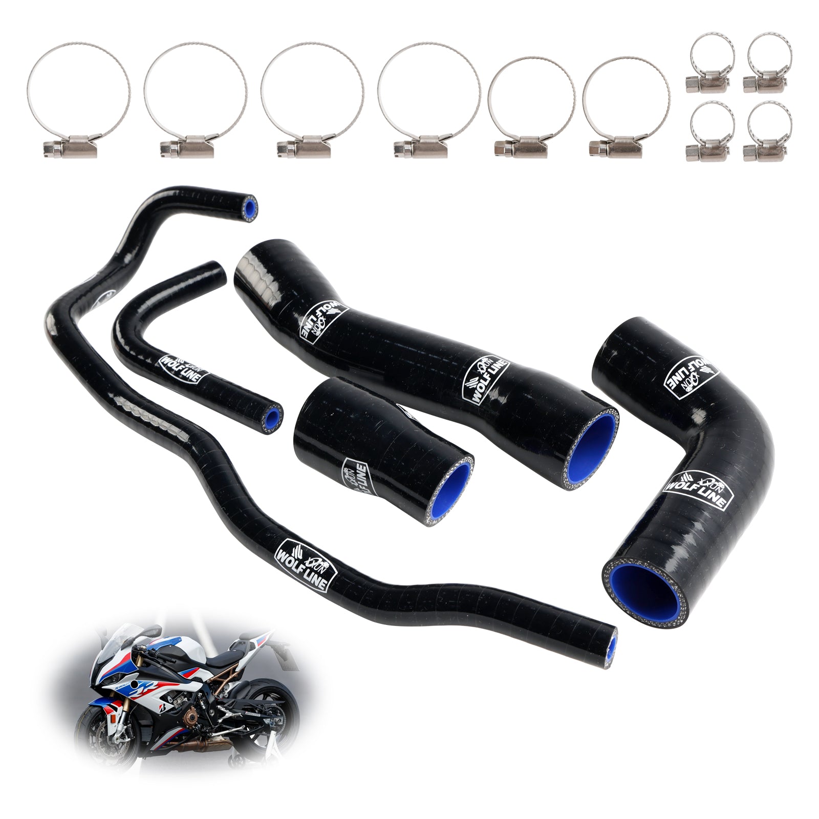 2019-2023 BMW S1000RR Silicone Radiator coolant Hose kit