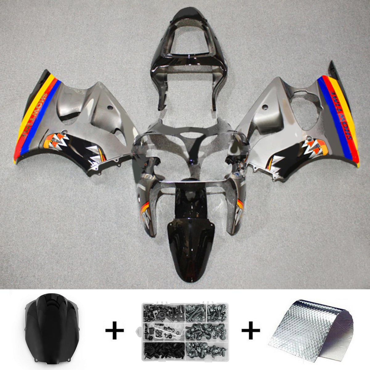 Amotopart ZX6R 636 2000-2002 ZZR600 2005-2008 Kawasaki Grey Fairing Kit