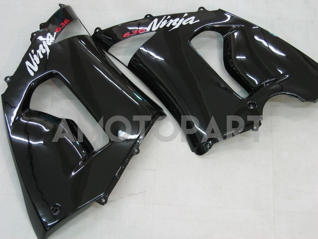 Amotopart 2005-2006 ZX6R 636 Kawasaki Black Fairing Kit