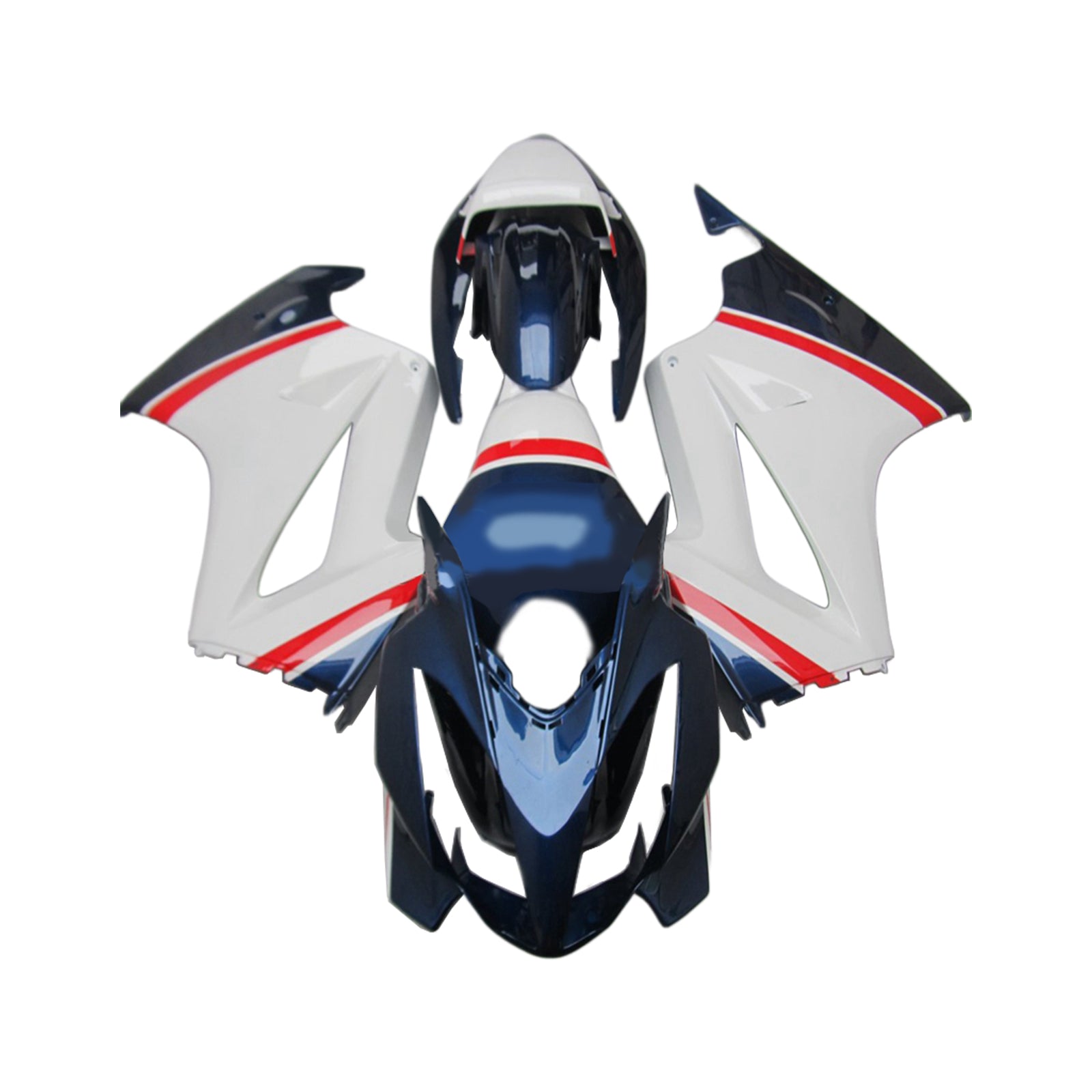 Amotopart 2002-2013 Kit de carénage Honda VFR800 bleu et blanc Style1