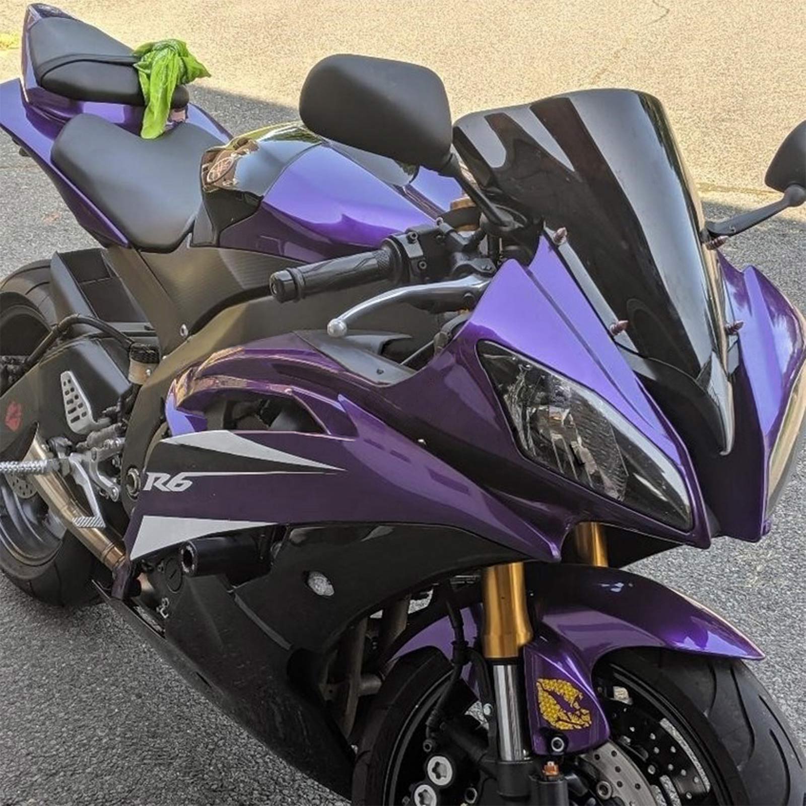 Amotopart 2008-2016 YZF 600 R6 Yamaha Kit de carénage violet et noir