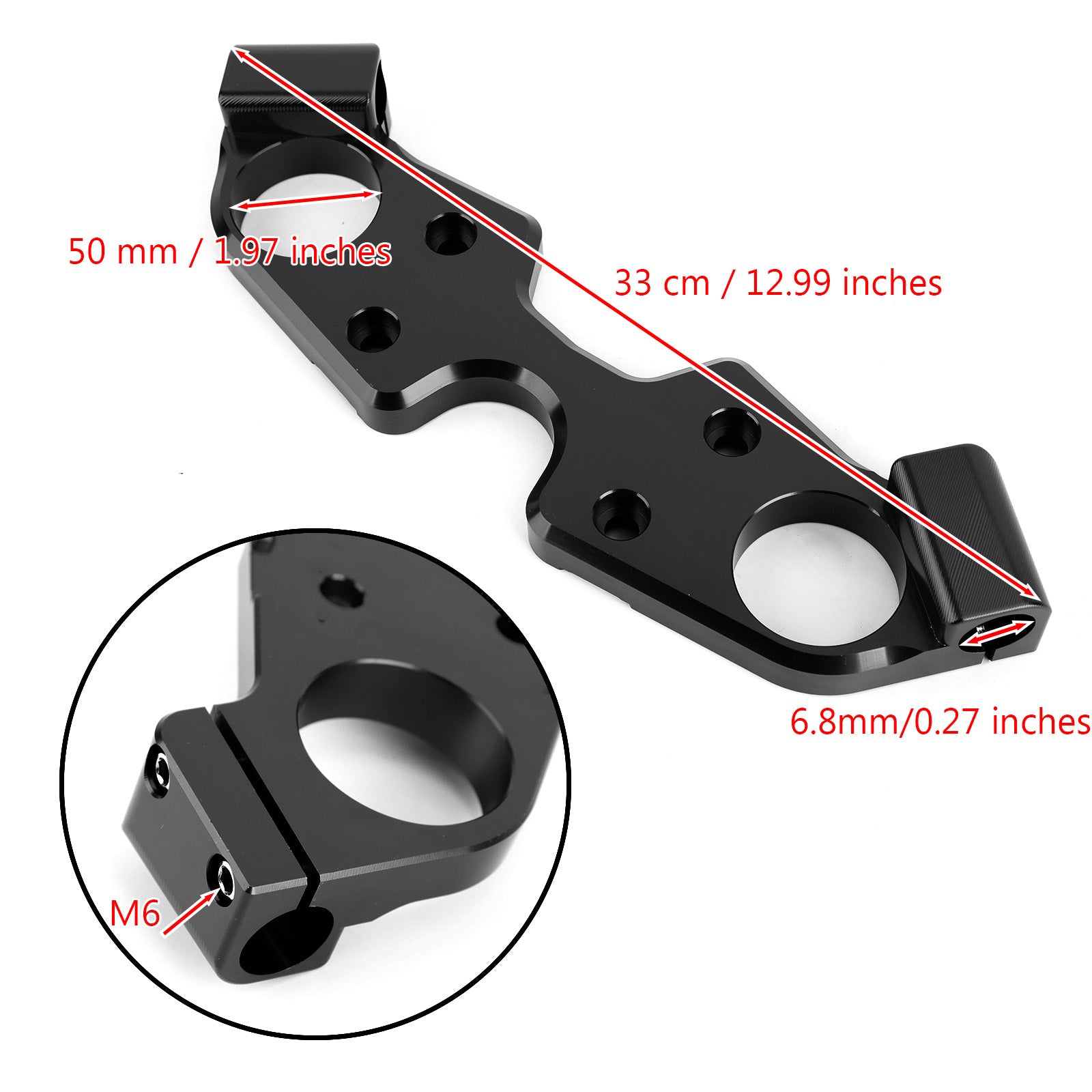 Morsetto superiore superiore anteriore abbassamento piastra tripla per Suzuki GSX1300R 08-20 Hayabusa