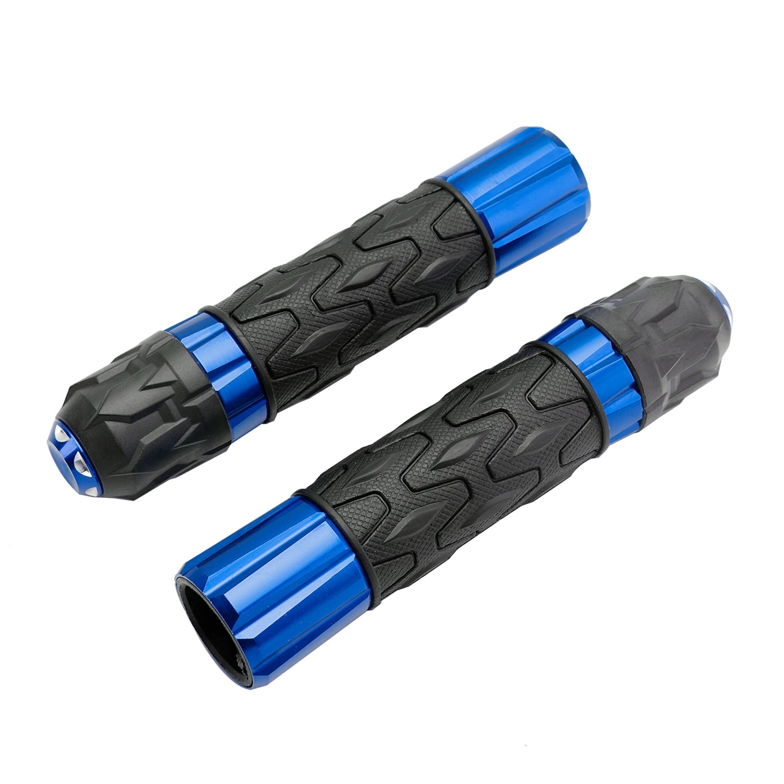 7/8"/22Mm Motorcycle Handle Bar Hand Grips Cnc Universal Red For Motorcycles Silver