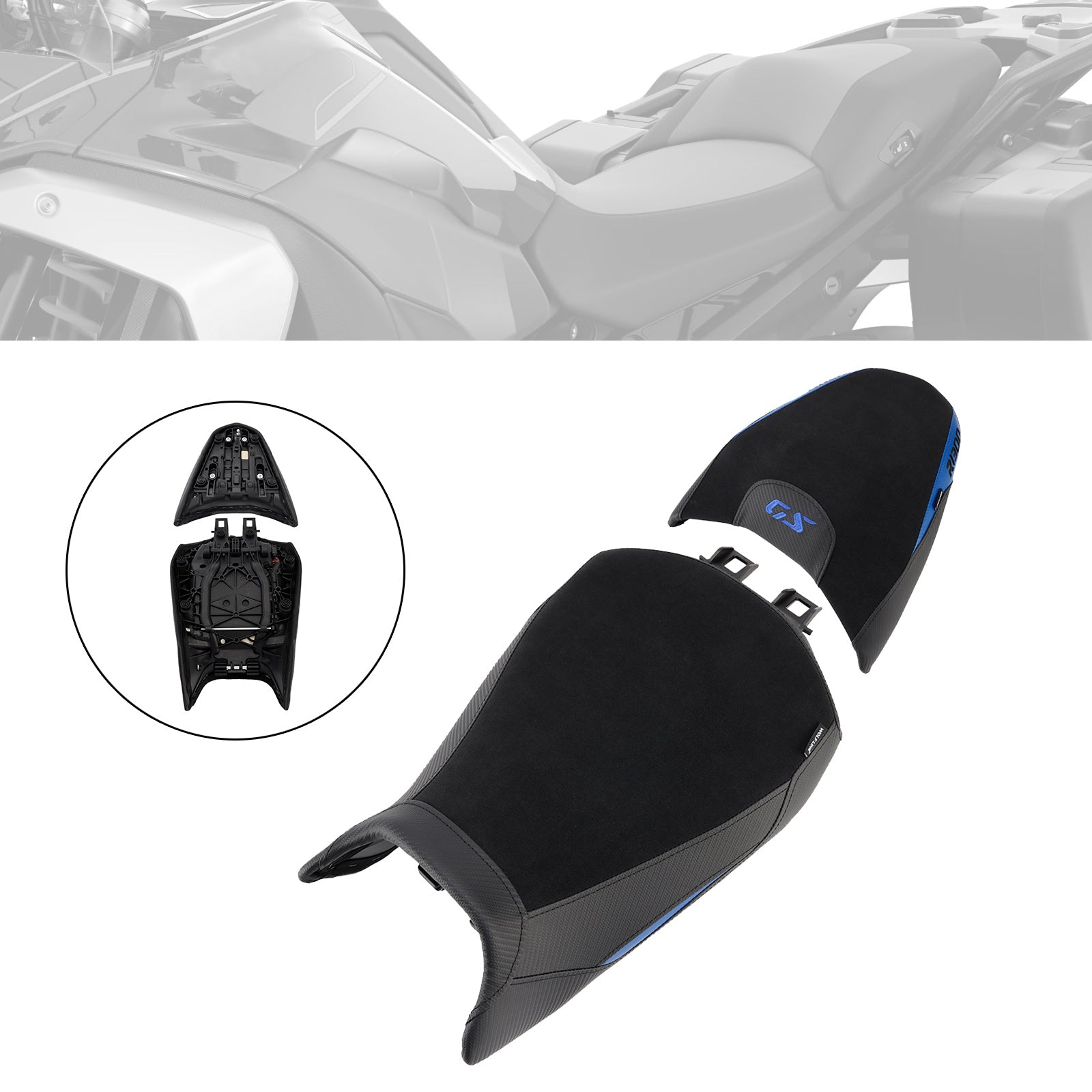 24-25 Bmw R1300Gs R 1300 Gs Nedre front med bagsædefører Pillion Blue