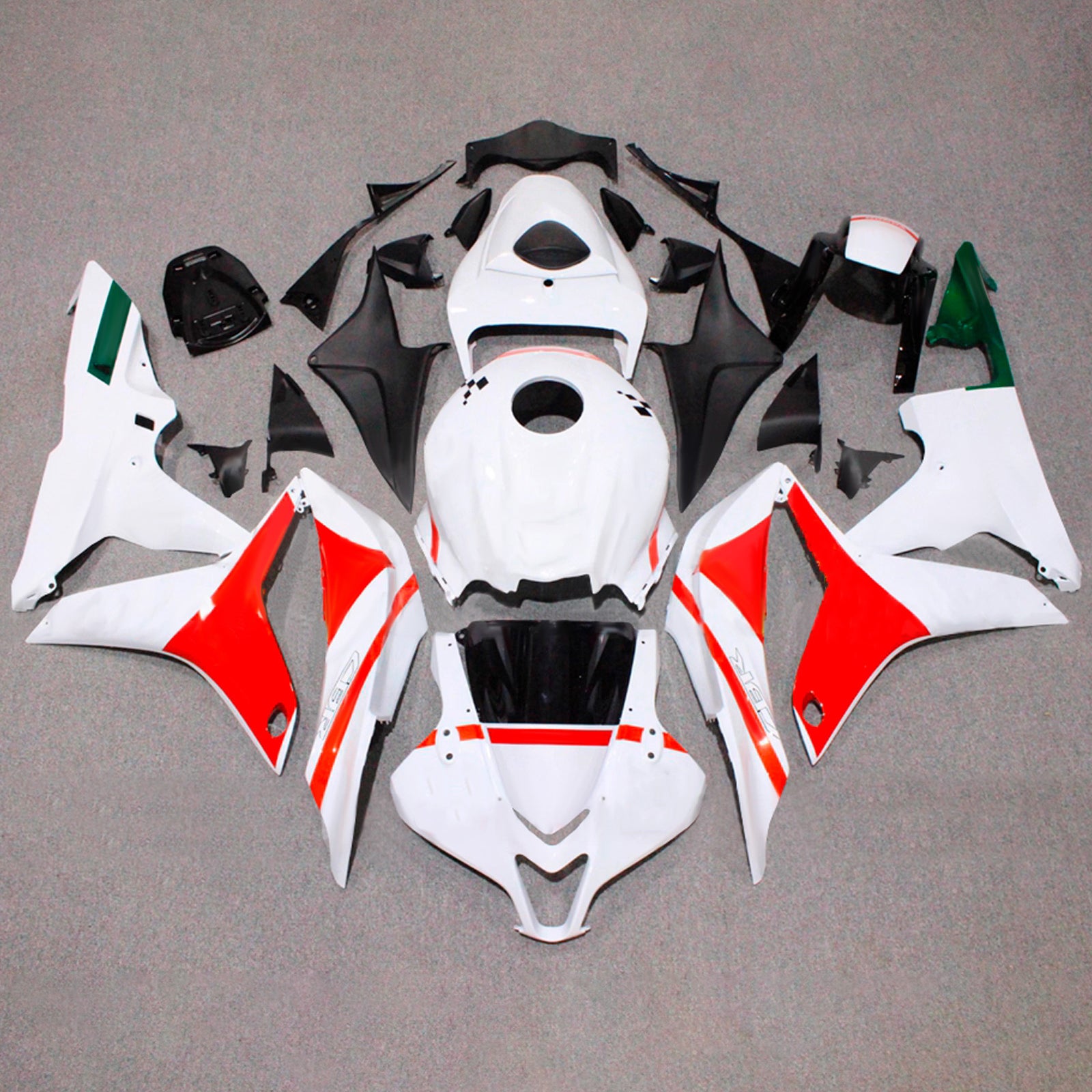 Amotopart 2007-2008 Honda CBR600RR White Fairing Kit