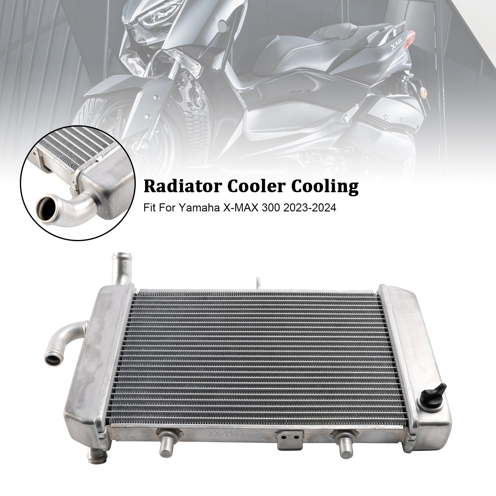 23-24 Yamaha X-MAX 300 XMAX Radiator Cooling Engine Cooler