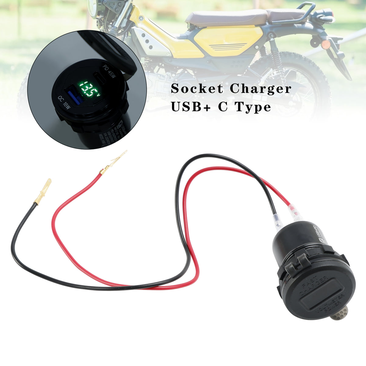 23-24 Yamaha PG-1 Cargador Enchufe 12V USB+C Tipo Rápido