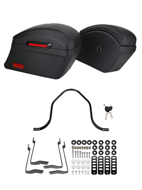 Hard Bag Saddlebag & Heavy Duty Mounting Kit For Yamaha Ds650 1100 Xvs950 1900