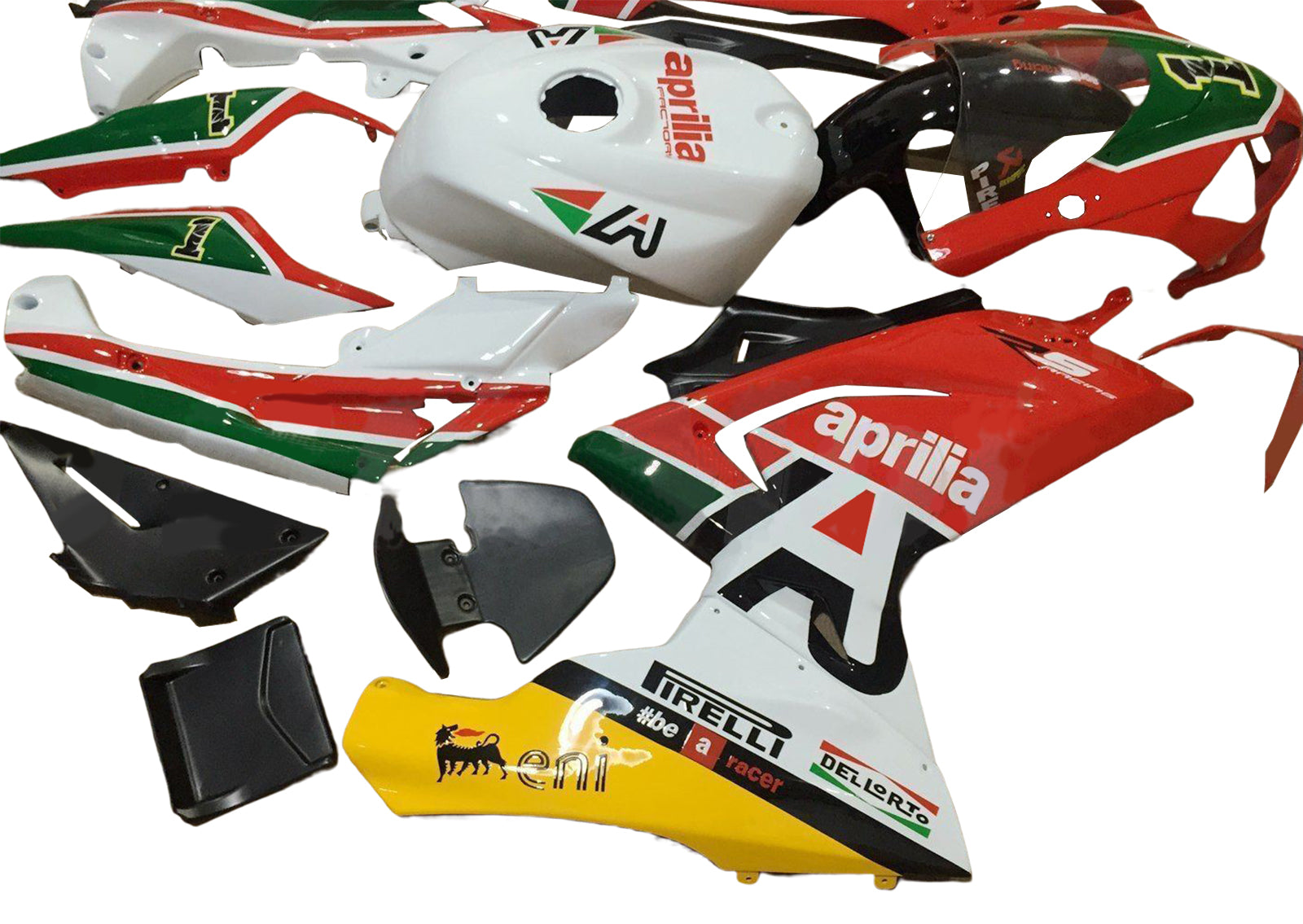 Amotopart Aprilia 2006-2011 RS125 Red&Green Fairing Kit