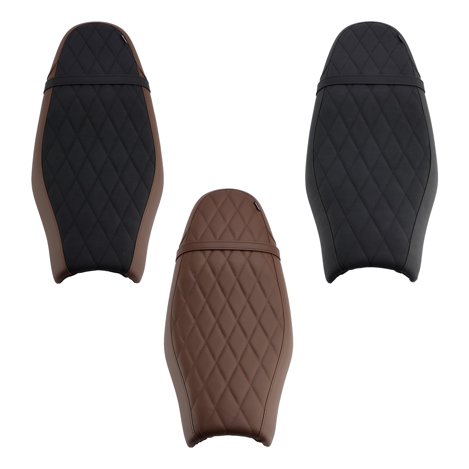 24+ Speed ​​Scrambler 400 X Komplett gepolsterter Fahrer-Beifahrersitz Schwarz Schwarz