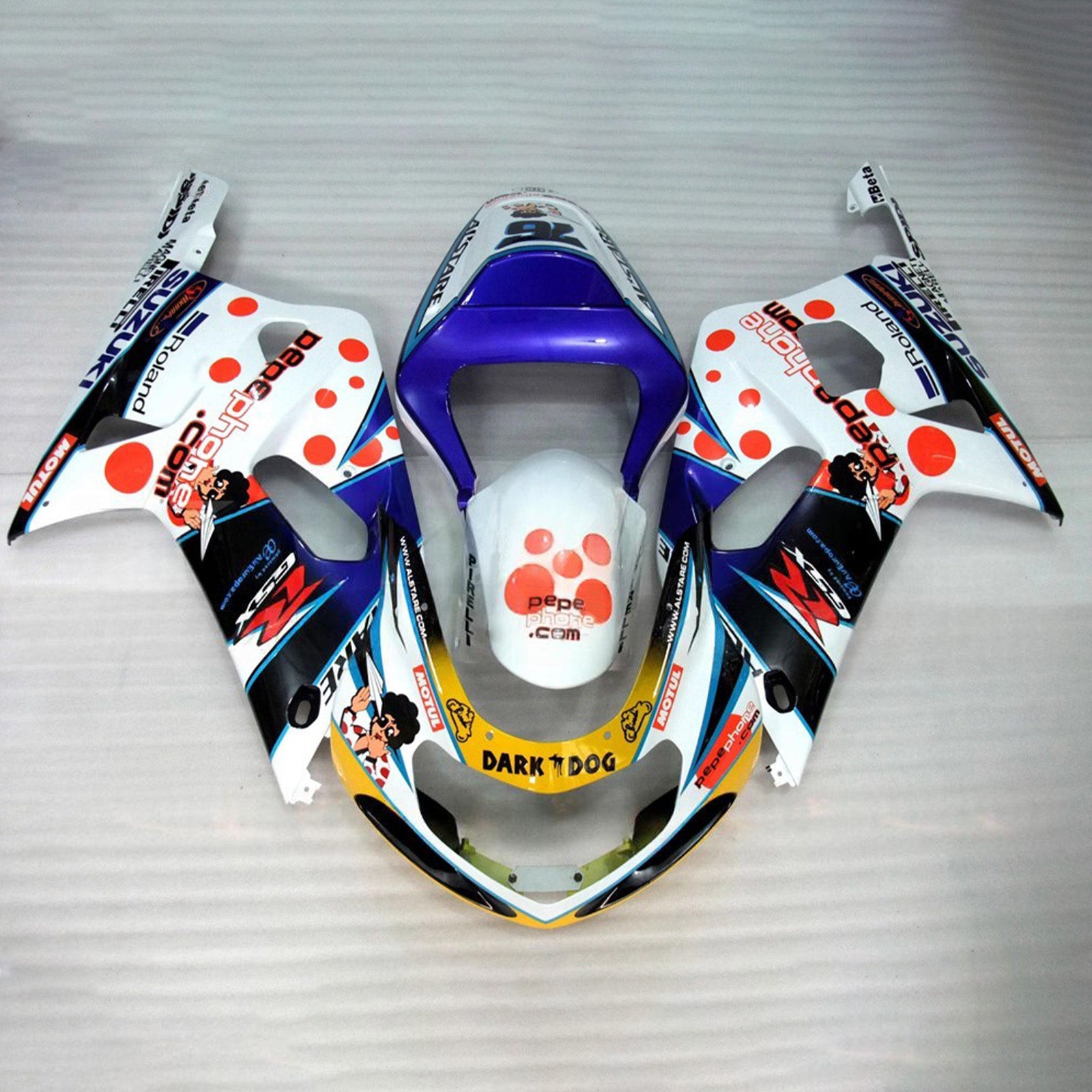 Amotopart Suzuki 2001-2003 GSXR 600 2000-2003 GSXR 750 Black Blue White Red Fairing Kit