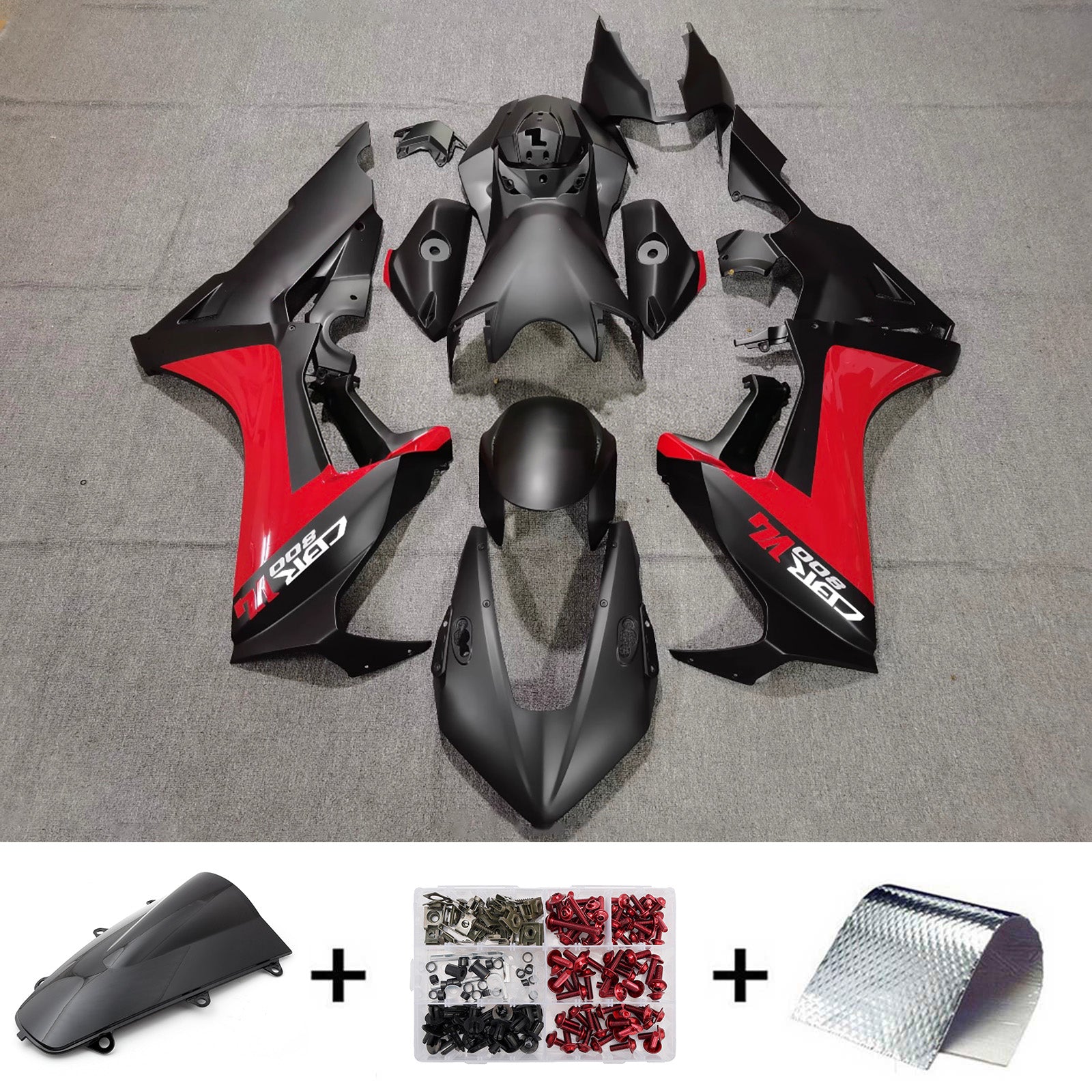 Amotopart 2017-2026 Honda CBR1000RR Red/Black Fairing Kit