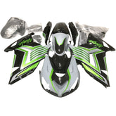 Amotopart 2006-2011 Kawasaki ZX14R ZZR1400 Kit carena bianco nero e verde