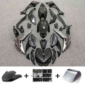 Amotopart 2014-2017 Z1000 Kawasaki Matte Black&Silver Fairing Kit