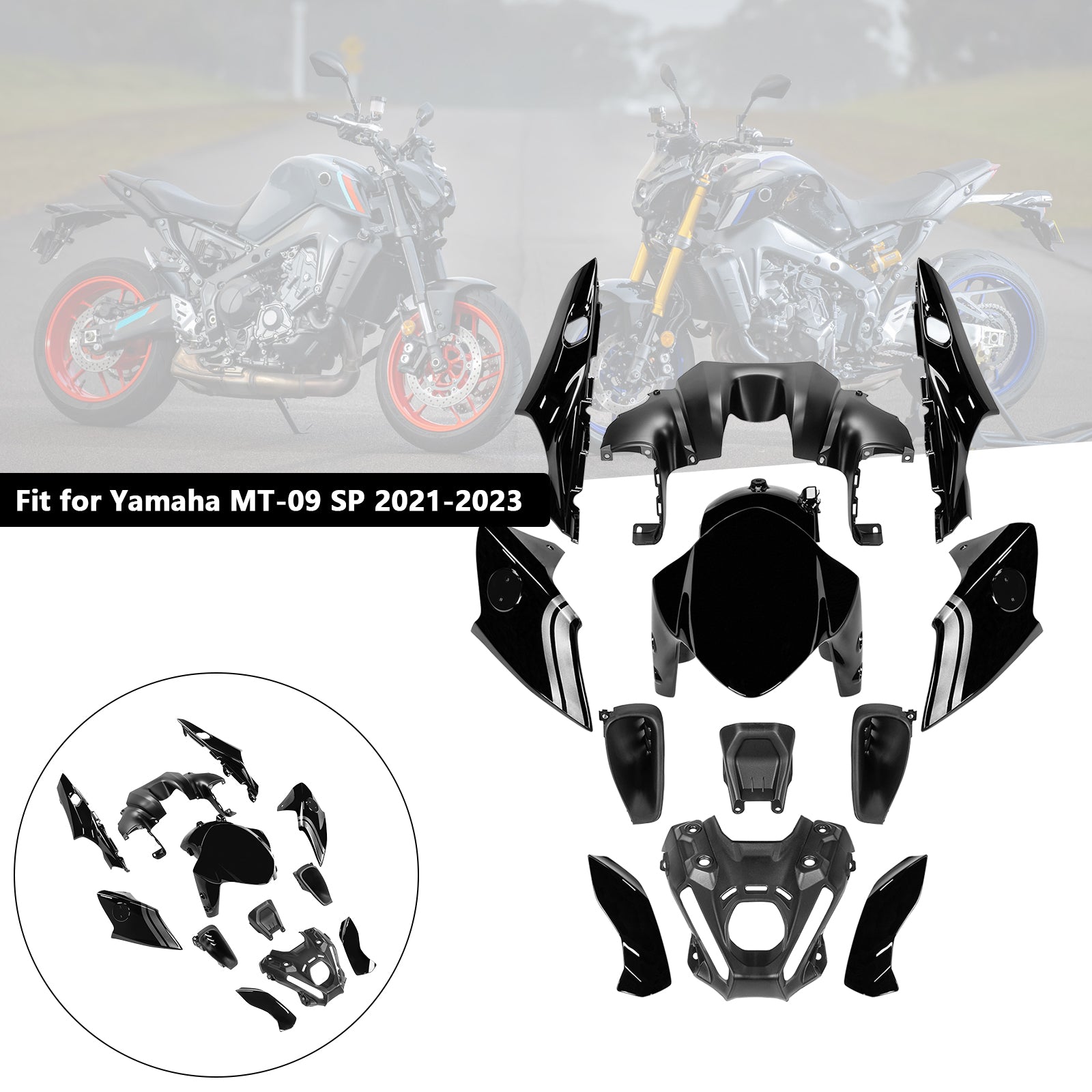 Amotopart 2021-2023 Yamaha MT 09 Fairing Kit