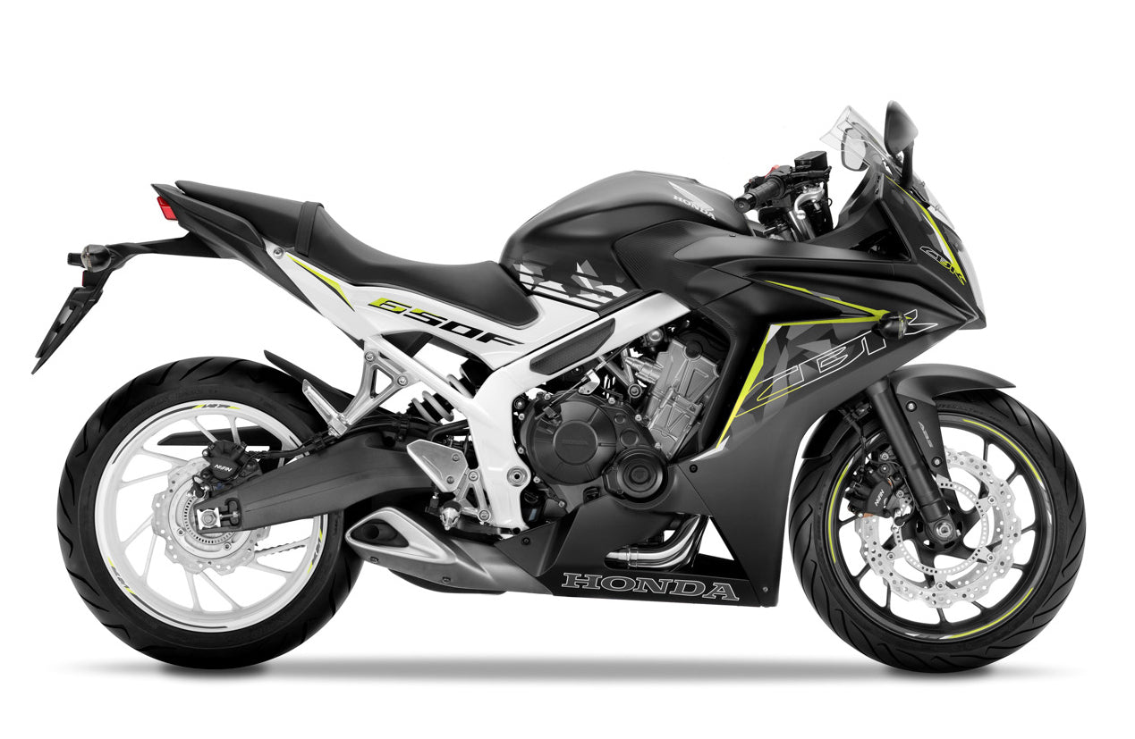 Amotopart 2017-2019 Honda CBR650F Kit de carénage noir et blanc