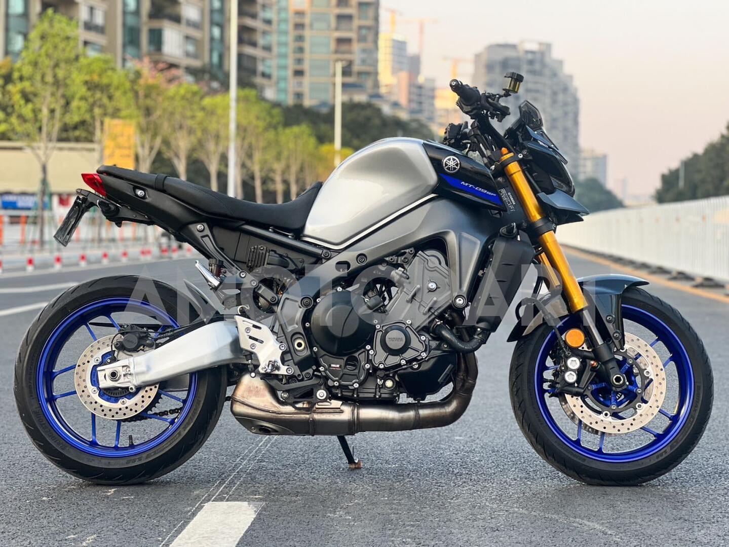 Amotopart 2021-2024 Yamaha MT-09 Grey Black Fairing Kit