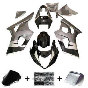 Amotopart 2004-2005 Kit carena Suzuki GSXR 600/750 K4 Nero e Grigio