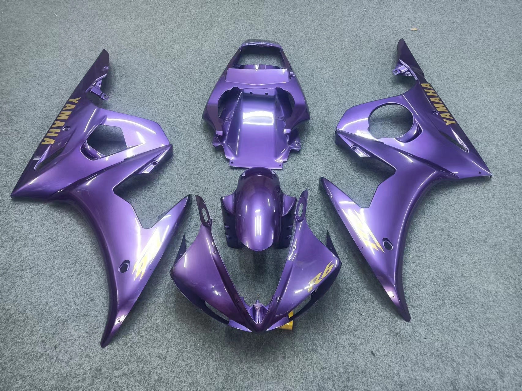 Amotopart Yamaha 2003-2004 YZF 600 R6 y 2006-2009 YZF R6S Kit de carenado morado