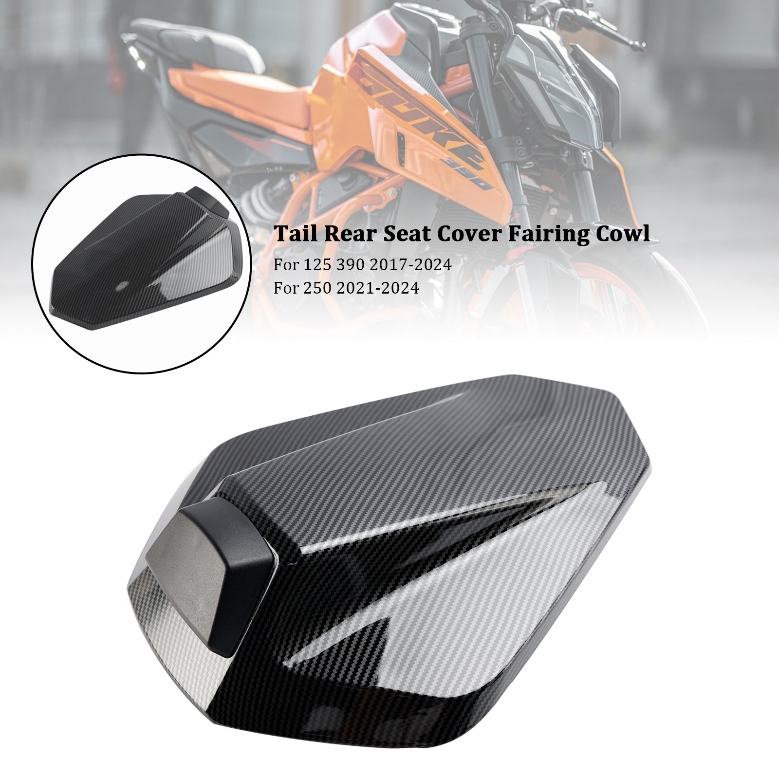 17-24 KTM 125 250 390 Schwanz Hinten Sitz Abdeckung Verkleidung Cowl