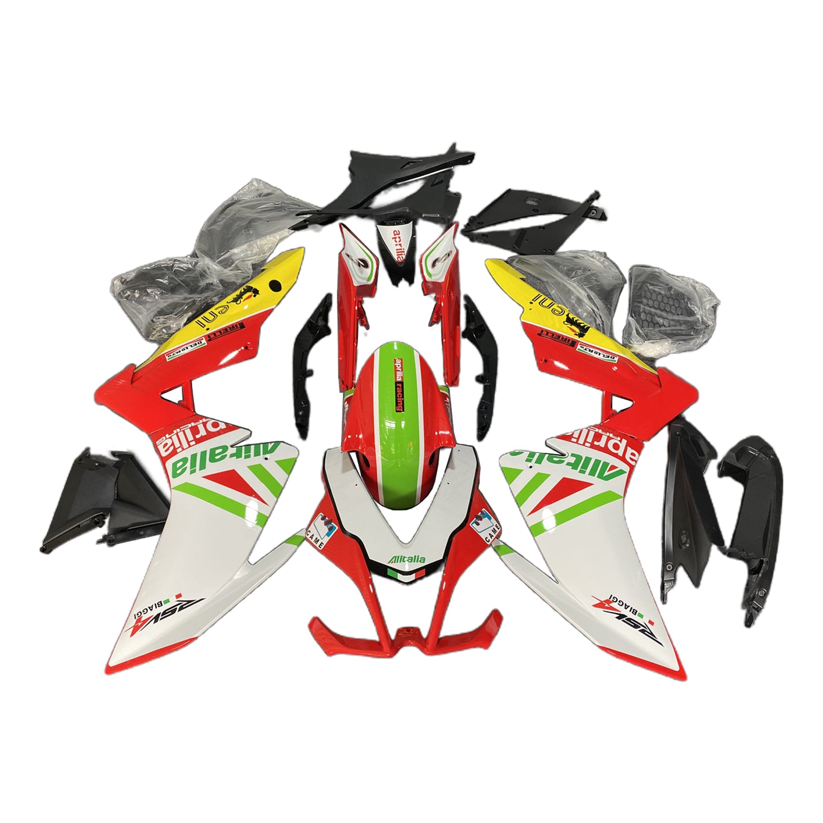 Amotopart 2009–2015 RSV4 1000 Aprilia Red&amp;Green Style4 Verkleidungsset