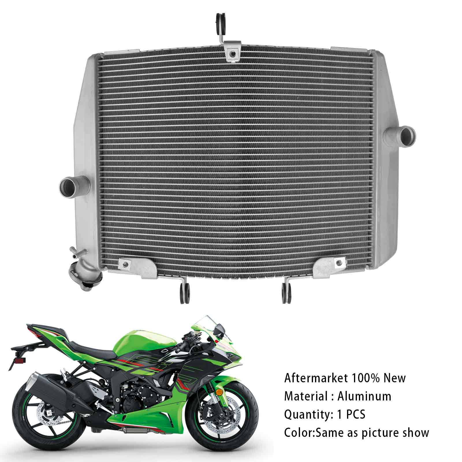 24-25 Kawasaki ZX-6R ZX636 Radiator Cooling Engine Cooler