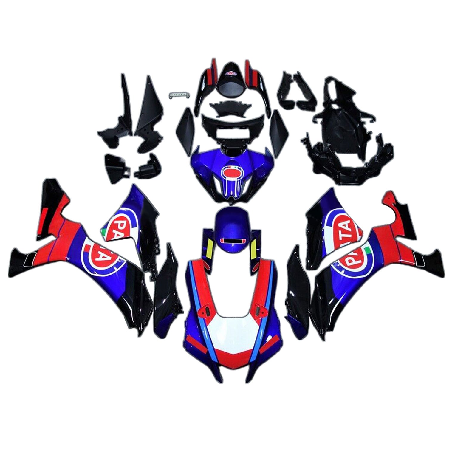 Amotopart 2020-2024 Yamaha YZF R1 Black Blue Red Fairing Kit