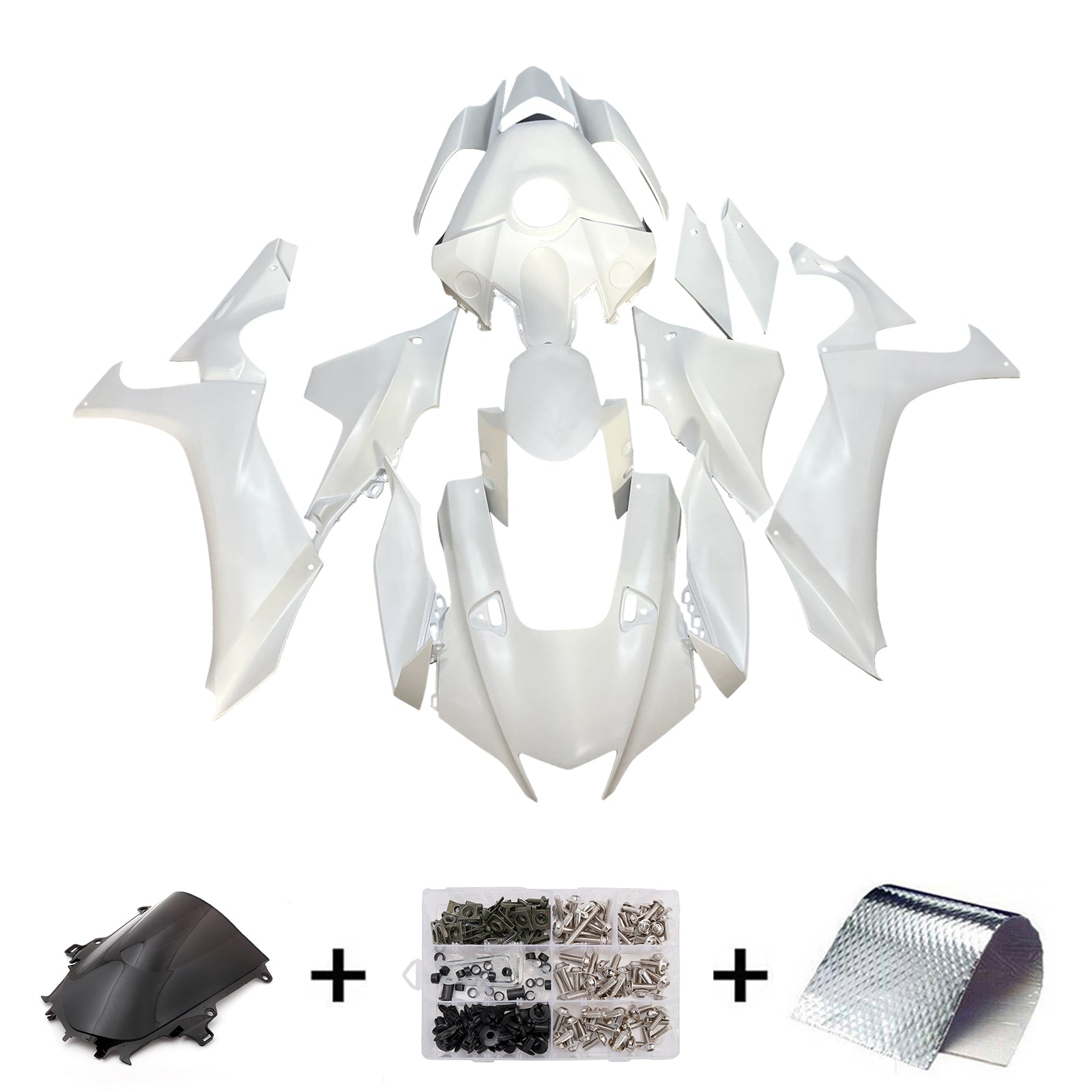 Amotopart 2020-2025 Yamaha YZF-R1 White Fairing Kit