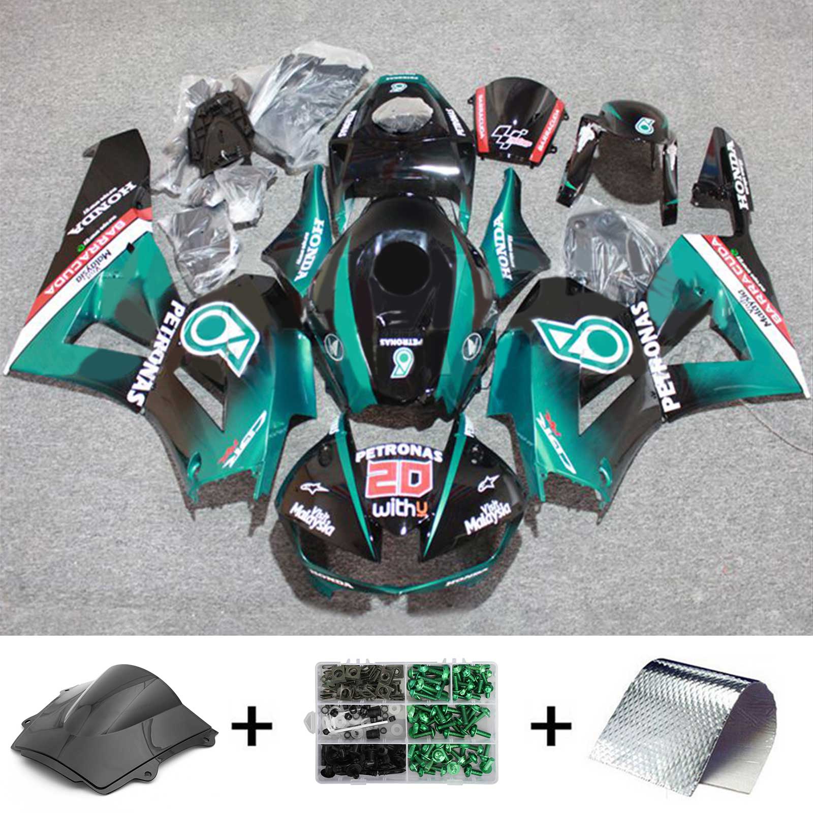 Kit carena Amotopart 2013-2023 F5 CBR600RR Honda Blu Petronas