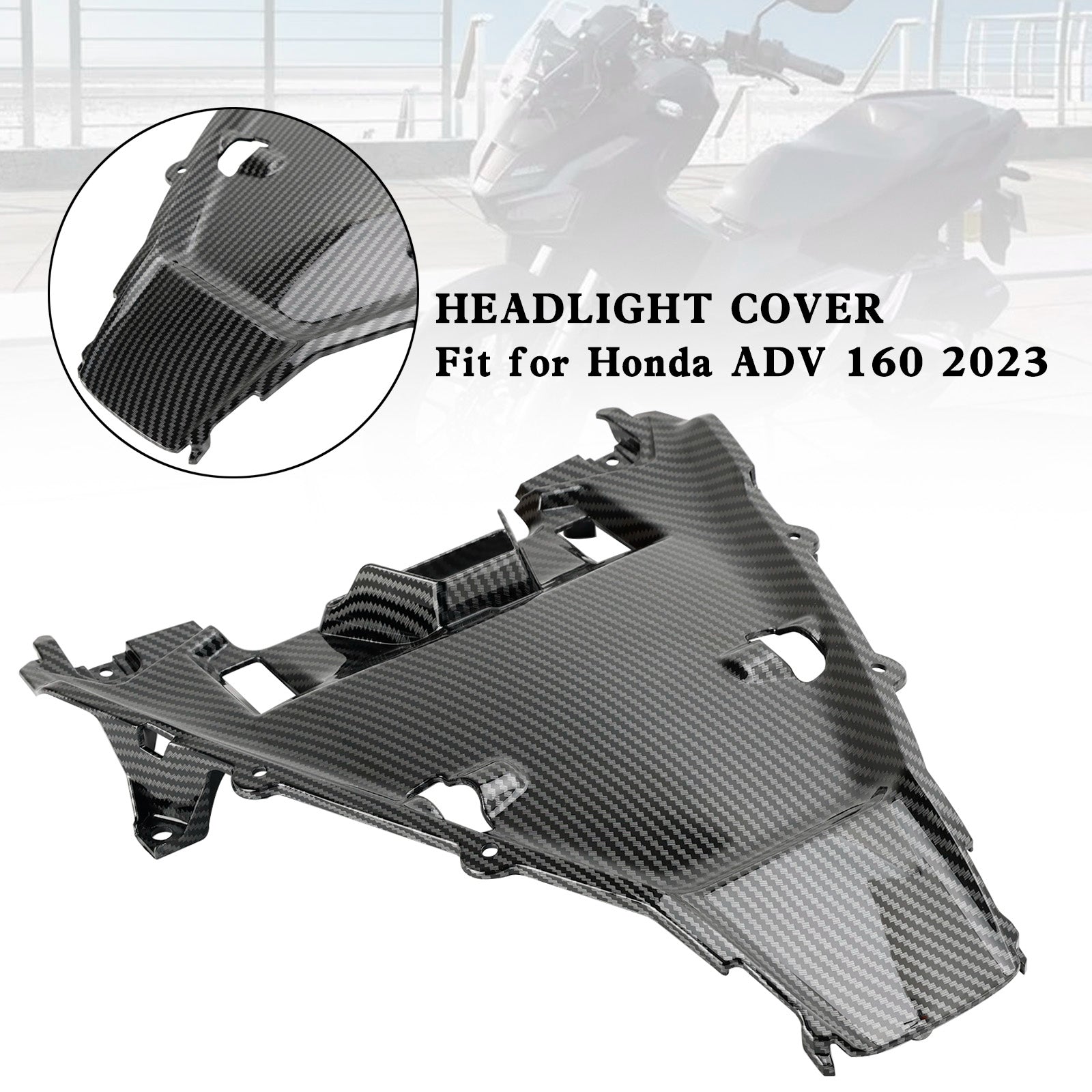 Protezione della copertura del naso del faro anteriore in plastica ABS per Honda ADV 160 2023