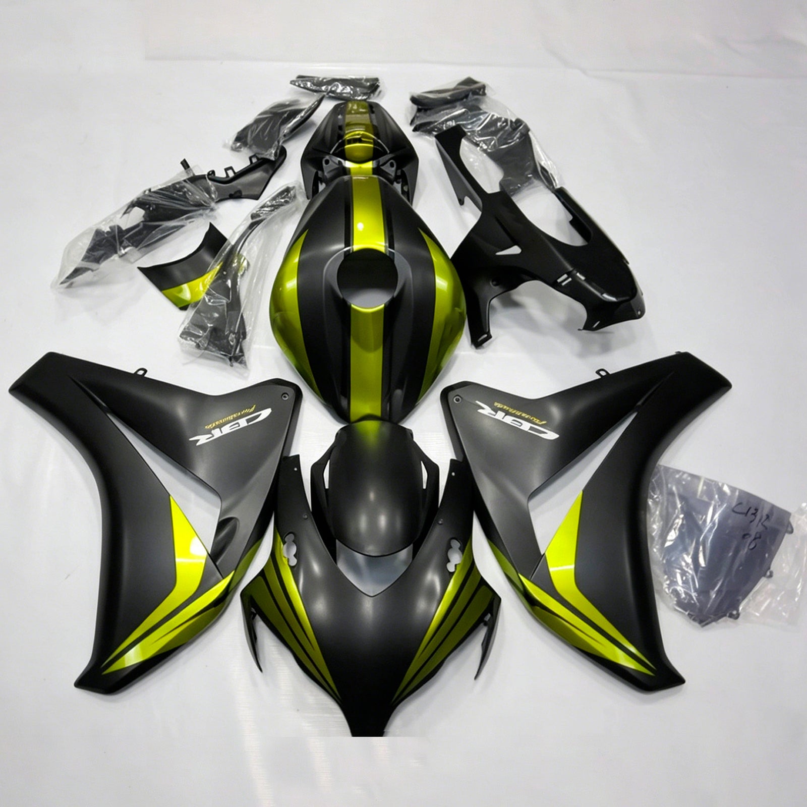 Amotopart 2008-2011 Honda CBR1000RR sort/gul kåbesæt