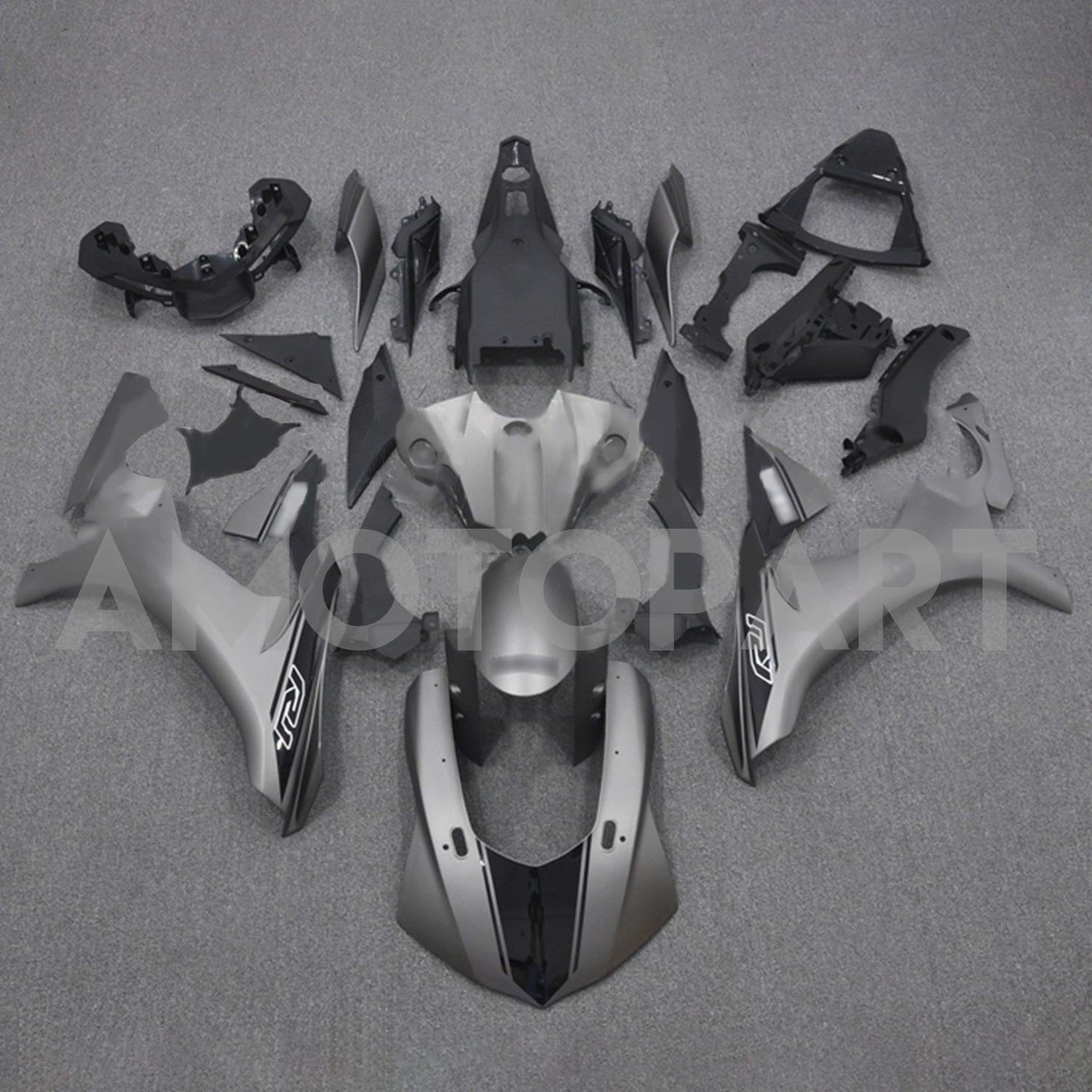 Amotopart Yamaha YZF 1000 R1 2015-2019 Gray Black Fairing Kit