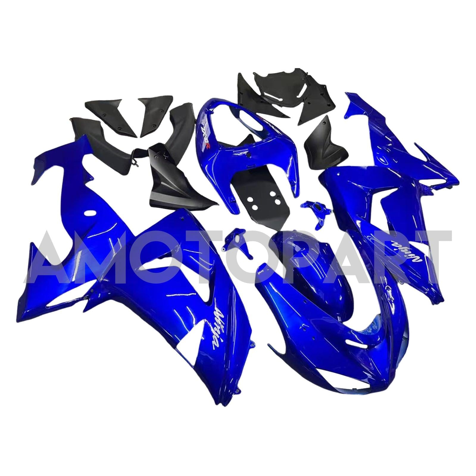 Amotopart 2006-2007 Kawasaki ZX10R Blue Fairing Kit