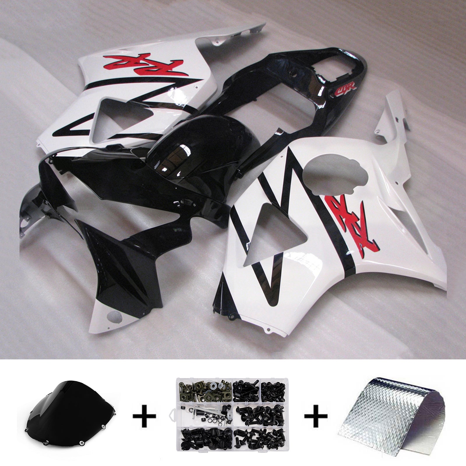 Amotopart 2002-2003 Honda CBR954 vit/svart kåpa