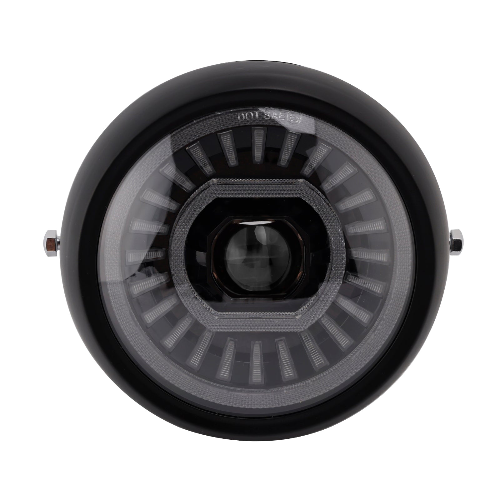 55W 7.5" Beam Headlight Fog Lamp Custom 4000lm Fits For Racer Bobber Chrome