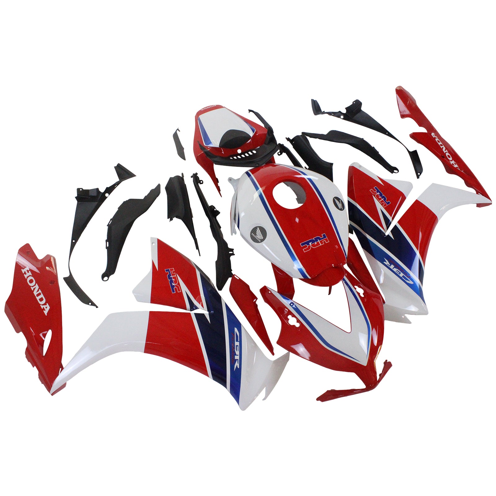 Amotopart 2012-2016 Honda CBR1000RR White Red Fairing Kit