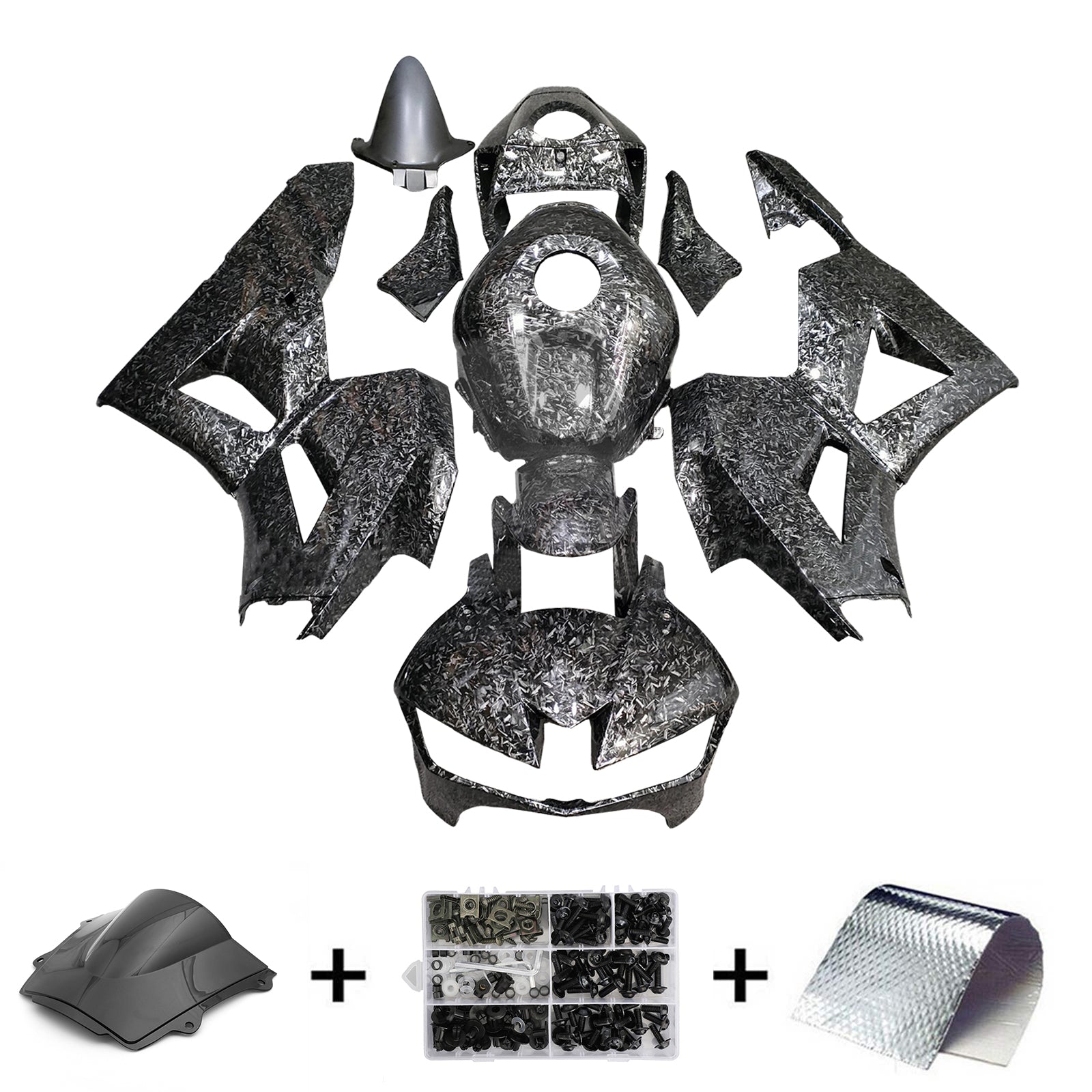 Amotopart 2013-2023 Honda CBR600RR Forged Uhlíková vlákna vzory kazety