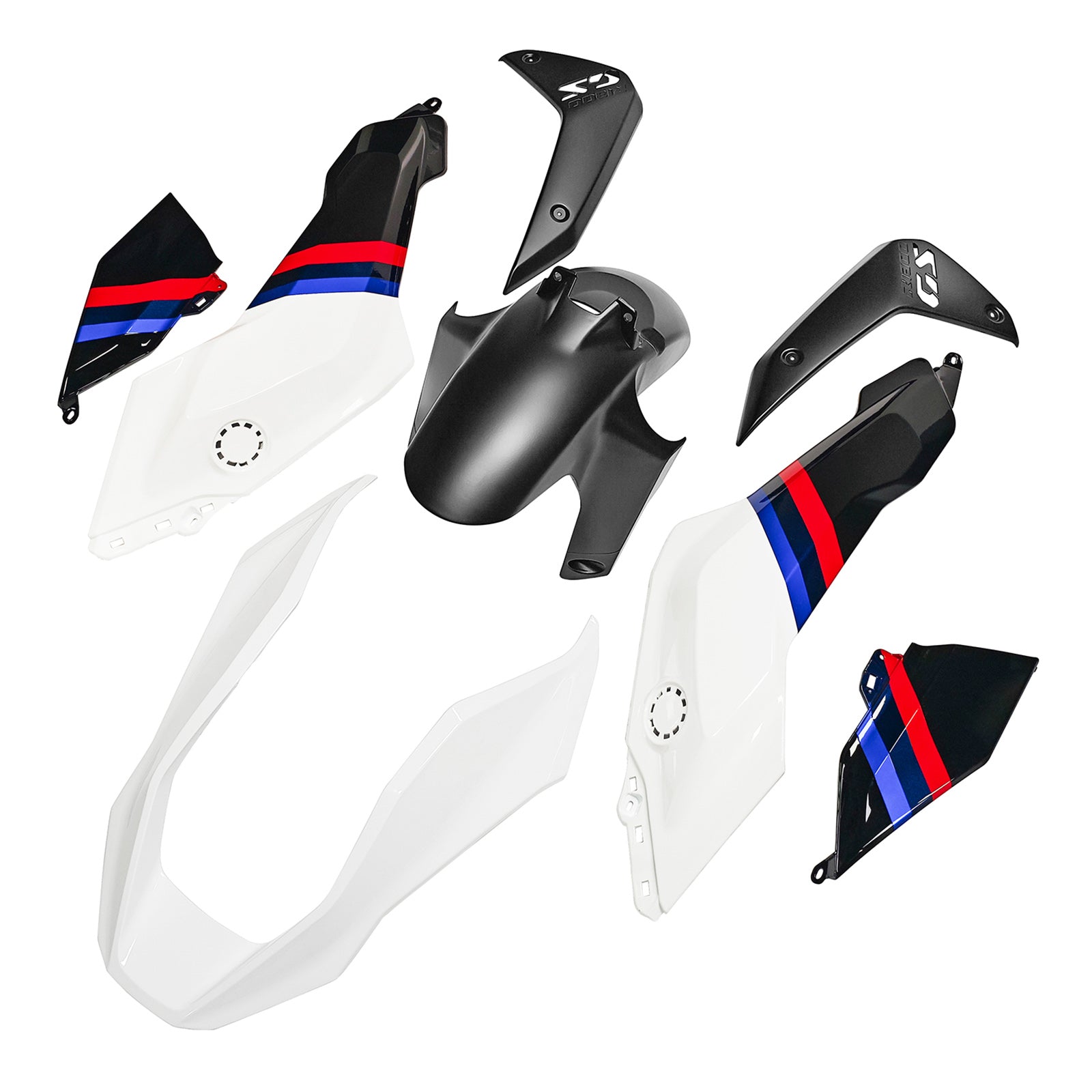 Amotopart 2024-2025 BMW R1300GS Black White Red Blue Line Fairing Kit