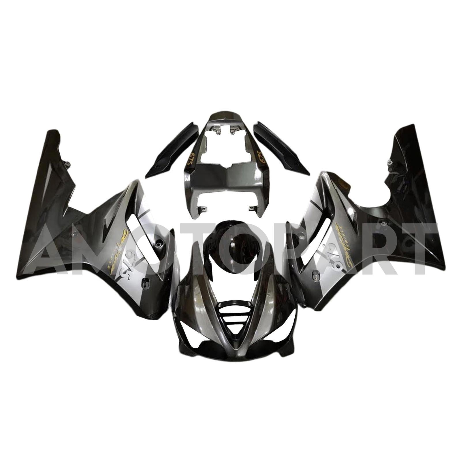 AMOTOPT 2009-2012 Triumph Daytona 675 Black Style3 Kit de carenagem