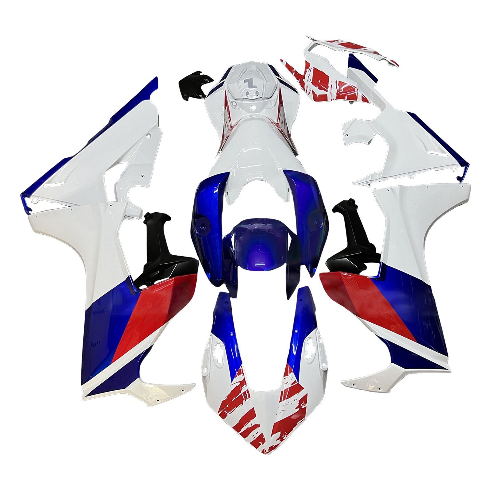 Amotopart 2017-2023 Honda CBR1000rr Kit de carénage bleu blanc