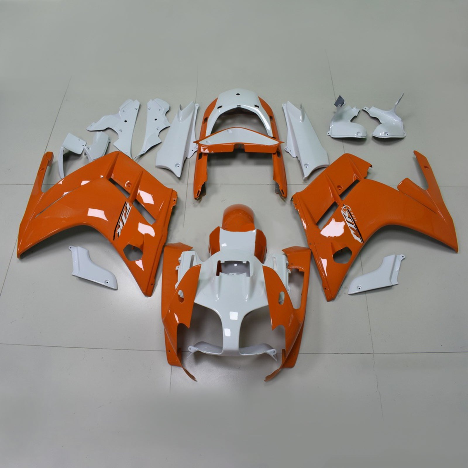 Amotopart 2001–2006 Yamaha FJR 1300 Verkleidungsset in Orange und Weiß