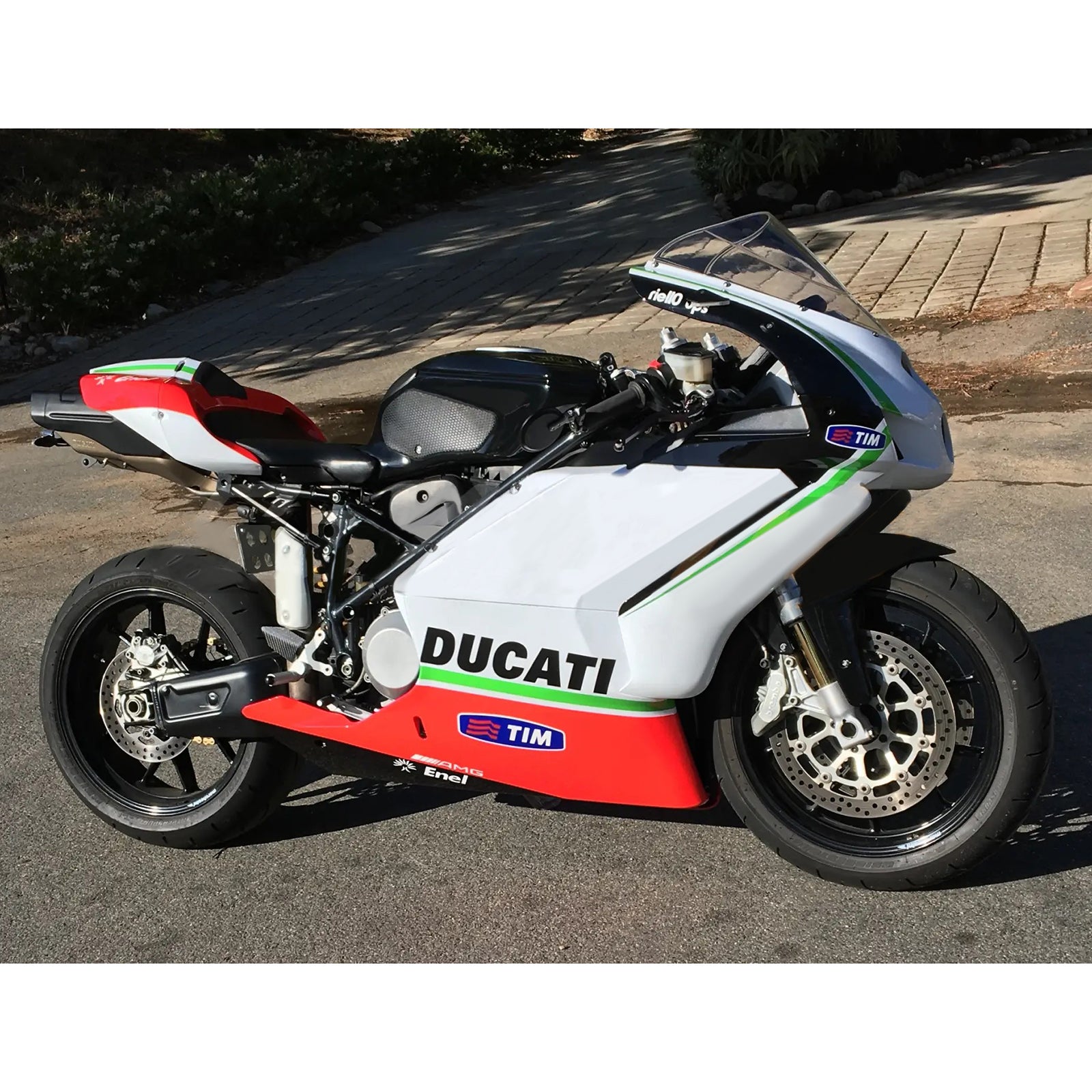 Amotopart Ducati 999 749 2005 2006 Kit de carénage rouge et blanc Style2